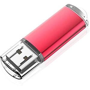 KOOTION Chiavetta USB 128GB, USB 2.0 Pen Drive 128GB Piccolo e Leggero Pennetta USB con indicatore LED Penna USB Set Para Ordenador/TV/Coche/Player, ect -Rosso