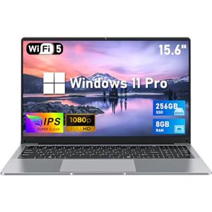 NIAKUN 15.6 Pollici PC Portatile Laptop Notebook, Computer Portatile Notebook RAM 8GB+SSD 256GB Processor N4000 (fino a 2.6Ghz), Full HD 1920x1080P, USB 3.0, Carta TF
