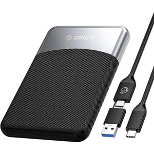 ORICO 2TB SSD esterno con cavo USB C 2 in 1, unità portatile a stato solido USB 3.2 Gen 1 fino a 460MB/s, archiviazione affidabile per smartphone USB-C, PC, tablet, Labtop - M25PRO