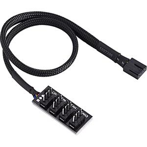 Annadue 4 Pin Fan Hub PWM Cavo di prolunga dell'alimentazione della Ventola Adattatore Multiplo Fan Splitter CPU del Computer per Ventola a 3-Pin /4-Pin