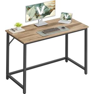 VASAGLE Scrivania per Computer, Postazione Lavoro, 50 x 100 x 76 cm, Scrivania da Ufficio, Studio Camera da Letto Soggiorno, Marrone Cammello e Nero Inchiostro LWD041K01