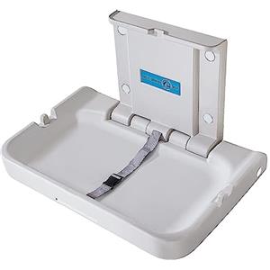 modunful Fasciatoio da Parete per Bambini, Fasciatoio Pieghevole per Pannolini, Fasciatoio a Muro Orizzontale, HDPE CPC 82x54 cm per Bagno Residenziale Commerciale WC, Bianco Grigio