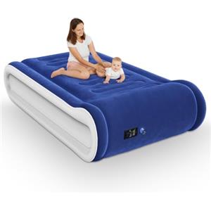 Luxchoice Materasso Gonfiabile con Cuscino Rialzato Letto Gonfiabile Autogonfiabile con Pompa Elettrica Integrata per Adatto per letto temporaneo domestico