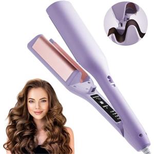 Flintronic Ferro Arricciacapelli a Onda 32mm a Forma di V, 4 Temperature Regolabili, Forma di Uovo Francese per Tutti i Tipi di Capelli