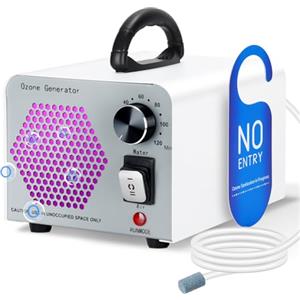GMGXX Generatore di Ozono Professionale 60000mg/H, Ozonizzatore per Ambienti con Modalità Acqua e Aria, O3 Purificatore d'Aria Deodorante con Timer 120 Min, Macchina Ozono per Casa Auto Frutta Verdura