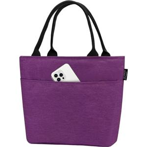 Aosbos Borsa Termica Pranzo Ufficio Borsa Frigo Cibo Lavoro Borsa Pranzo Isolata Portatile Borsetta Termica Piccola Donna, Viola