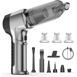 AUOHTOWRT 20000PA Aspirabriciole Senza Fili,Aspirapolvere Potente per Auto, 4 in 1 Aspirapolvere Portatile Senza Fili,Ricaricabile Aspirabriciole Auto per Casa