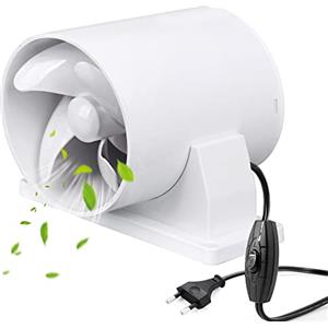 Moonjor Ventilatore Assiale100mm, IP45 120 m³/h Ventola da Condotto per Coltura Idroponica, Servizi Igienici, Tende da Coltivazione, Bagno, Cucina (Interruttore on/off)