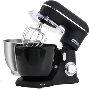 Kitchen in the box Impastatrice Planetaria，2 Ciotole 4,5 L+5 L Impastatrice Professionale, 10 Velocità con Uncino Impastatore, Mescolatore, Frusta Sbattitric, 1300W (Nero)