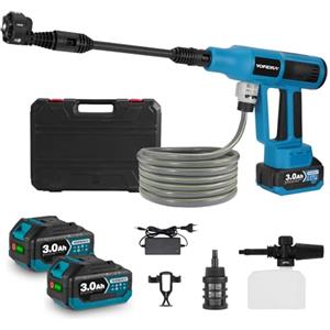 YOFIDRA - Rondella ad alta pressione, 6 in 1, con 2 batterie per lavaggio auto, irrigazione dei fiori, pavimento, finestra