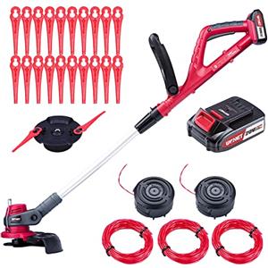 WONET Decespugliatore Tagliabordi a Batteria NCGT-S20LIDA, Batteria e caricabatteria inclusi, Taglio Ø 25cm, lunghezza espandibile