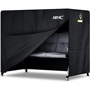 AWNIC Copertura per Dondolo da Giardino,Impermeabile, Antivento, Resistente (420D Telo Oxford Durevole, 210x125x171cm)