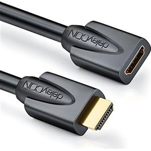 deleyCON 3,0m HDMI Estensione - Compatibile con HDMI 2.0a/b/1.4a - UHD 4K HDR 3D 1080p 2160p ARC - Alta Velocità con Ethernet - Nero