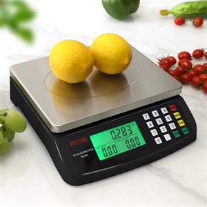 RUJIXU Bilancia cucina digitale acciaio inossidabile 30kg bilancia professionale per alimenti Ideale per panifici Mense e cucine bilancia contapezzi con display LCD Funzione Tara