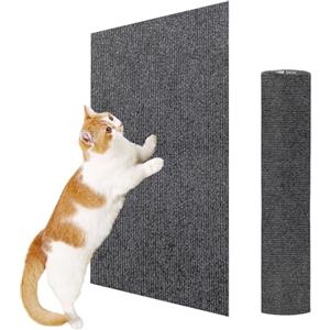 ENONCI - Tappetino tiragraffi autoadesivo per gatti e altri animali domestici, protezione antigraffio per divano e mobili, riutilizzabile (grigio, 40 x 60 cm)