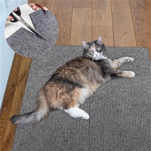 ENONCI - Tappetino tiragraffi autoadesivo per gatti e altri animali domestici, protezione antigraffio per divano e mobili, riutilizzabile (grigio, 40 x 120 cm)