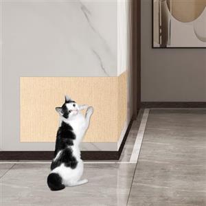 ENONCI - Tappetino tiragraffi autoadesivo per gatti e altri animali domestici, protezione antigraffio per divano e mobili, riutilizzabile (beige, 40 x 60 cm)