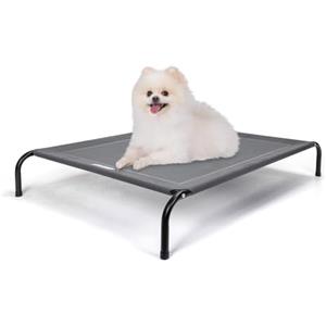 Nobleza Lettino Rialzato per Cani Tagila Piccola, Lettino Rialzato Cane per Giardino E Outdoor, Letto Rinfrescante per Animali Domestici Lavabile, Grigio, S, 87x65x20CM