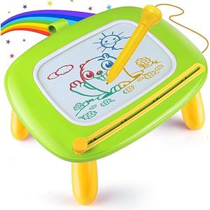 Smasiagon Lavagna Magnetica per Bambini, Tavola da Disegno Cancellabile Lavagnetta Magica con Gambe Stabili, Portatile Giocattoli Educativi, Regalo per Bambino 1 2 3 Anni (Verde)
