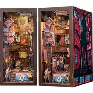 Cutefun The Long Goodbye (BN02) - Kit per la casa delle bambole in legno, fai da te, in miniatura, per la biblioteca e per la casa delle bambole