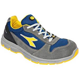Utility Diadora Run Text Low S1P Src Esd, Scarpa Antinfortunistica Unisex - Adulto, Grigio Castello/Blu Insegna, 36 EU