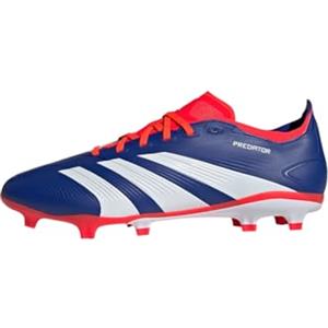 adidas Predator League Football Boots Firm Ground, Scarpe da Calcio Unisex-Adulto, Lucid Blue/Cloud White/Solar Red, 45 1/3 EU
