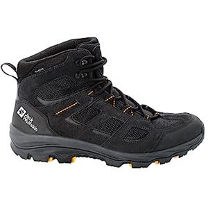 Jack Wolfskin Vojo 3 Texapore Mid M, Scarpe da Esterno Uomo, Nero (Black Burly Yellow Xt), 45 EU