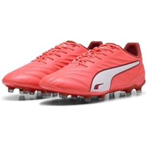 PUMA King PRO Fg/AG, Scarpe da Calcio Unisex - Adulto, Glowing Red Puma White Red Fire, 48.5 EU