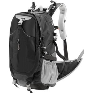 Cozary Zaino Trekking 40L Impermeabile Nero con Custodia Pioggia - Bretelle Regolabili, Rete Aerata (Nero)