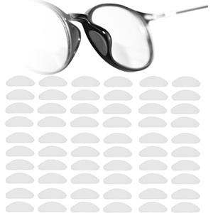 NEPAK 30 Paia Naselli Adesivi per Occhiali Antiscivolo Nasello in Silicone per Occhiali da Sole Occhiali da Vista(1 mm Trasparente)