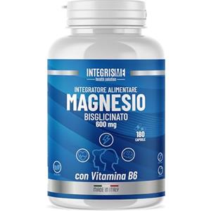 INTEGRISME Magnesio Bisglicinato 450 mg Formula Avanzata con Vitamina B6 | 180 Capsule Vegane | Magnesium Bisglycinate Ad Alta Biodisponibilità per il Benessere Quotidiano