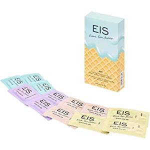 EIS Preservativi EIS XXL | 12 ultra-sottili e realistici | 53mm per vestibilità sicura | Protuberanze per sesso più intenso e stimolante | Senza lattice ed extra-lubrificati per massimo comfort