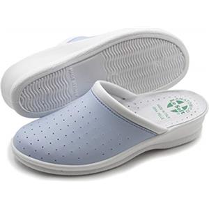 Poligono Ciabatte Sanitarie Anatomiche Uomo e Donna, Scarpe Pantofole Ortopediche Confortevoli con Tomaia in Vera Pelle Traforata, MADE IN ITALY, Nero (Uomo) 45