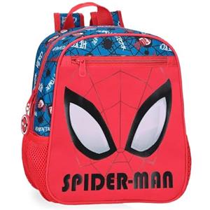 Marvel Disney Spiderman Authentic Zaini Prescolare, Zaino Scuola, Realizzato in Poliestere, Bretelle Larghe e Regolabili, Doppio Scomparto, Joumma Bags, rosso, Zaino prescolare