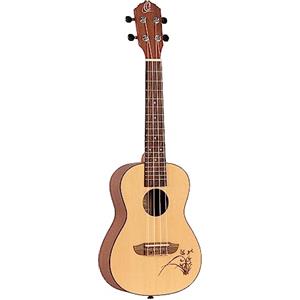 Ortega Guitars Ukulele Concerto Acustico - Bonfire Series - Abete Rosso / Sapele, Natural (RU5)