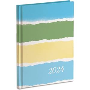 Mareli Agenda Giornaliera Organizer 2024 cm 15x21 chiusa, Gennaio-Dicembre 2024, Copertina Rigida