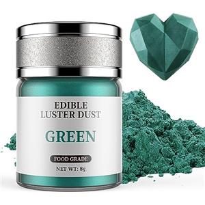 Waysroma Glitter Commestibili Verde, Waysroma Glitter Commestibili per Torte Glitter Commestibili per Drink Colorante Alimentare in Polvere per Cupcakes, Fondente, Cioccolato, Pasqua Biscotti (8g)