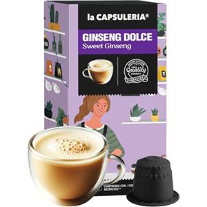 La Capsuleria GINSENG DOLCE (80 Capsule) compatibili con Nespresso, 8 box da 10 capsule, gusto dolce e avvolgente, energia naturale per ogni momento della giornata, senza glutine (La Capsuleria)