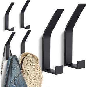 Kssvzz 6 Pezzi Appendiabiti da Parete Moderno, Attaccapanni da Muro Design, Ganci Appendiabiti, Appendi Abiti per Muro (Nero)