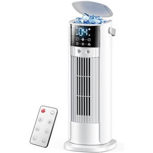 WAROUS Condizionatore Portatile con Modalità Tempesta, Raffreddatore d'aria 3D Vento Naturale, Silenzioso Night Mode, Climatizzatore 700ML Telecomando Timer 10 ore,Oscillazione 90° per da Casa,Ufficio