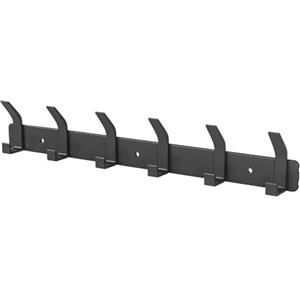 Eucomir Appendiabiti da Parete, Appendiabiti da Muro con 6 ganci, Attaccapanni da Muro Moderno, Appendiabiti da Muro per Cucina, Camera da Letto, Ufficio, Nero Ossidiana