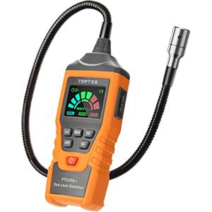 TopTes PT520A+ Rilevatore di perdite di gas ricaricabile, rilevatore di gas naturale con sonda da 17 pollici, controllo di perdite di gas combustibili come gas naturale, propano - Arancione