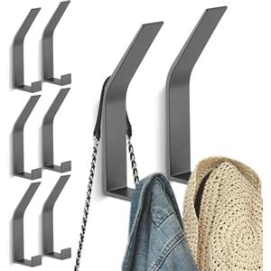 Kssvzz 8 Pezzi Appendiabiti da Parete, Attaccapanni da Muro Moderno, Ganci Appendiabiti da Parete Design, Appendiabiti da Muro, Appendi Abiti per Muro, Attaccapanni da Parete (Grigio)