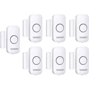 VOXON Sensore di Allarme per Porte e Finestre, 100 dB Sirena Allarme Casa Senza Fili, Sistema Antifurto Magnetico Wireless, Allarme Porta Ingresso Adatto per Casa, Negozio, Ufficio, Garage (7 pezzi)