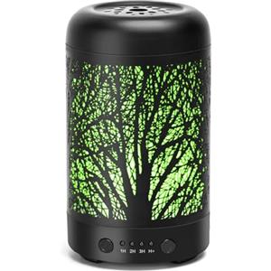 Aigostar Diffusore di oli essenziali, diffusore ad ultrasuoni da 100 ml, umidificatore d'aria e diffusore di aromi, diffusore ad ultrasuoni USB, timer 1/2/3 ore.