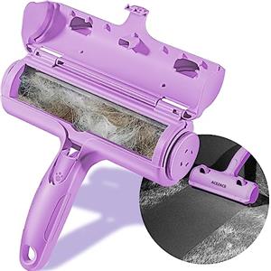 ACE2ACE Togli Peli Animali, Spazzola Peli Cani e Gatti, Peli Animali Rimozione, Lint Rullo Riutilizzabile Spazzola, Rimuovi la Pelliccia su Aree fisse Piace Cuccia, Tappeti e Divani-Viola