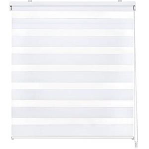 Easydeco - Tenda a rullo, giorno e notte, colore: bianco (135 x 250 cm).