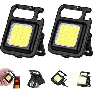 Flintronic Mini Inspektionsleuchten, 2 Pezzi LED Wiederaufladbare Arbeitslampe, Magnetisches Mechanikerlicht Tragbare Arbeitslampe, Kleine Taschenlampen Wasserdicht für Camping Reparatur Notfall