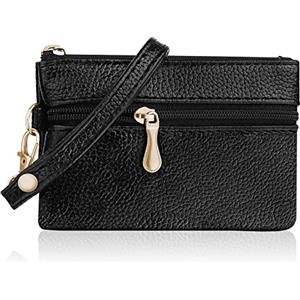 Aucuu Portafoglio in Pelle Donna, Portamonete da Donna, Mini Portamonete in Pelle, Portamonete Mini Portafoglio Donna con portachiavi