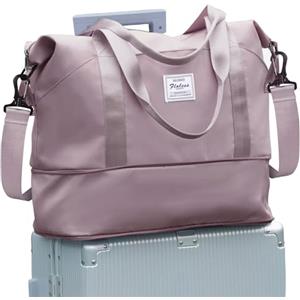 SEAFEW Borsone da Viaggio,Bagaglio a Mano 40x20x25 Ryanair Borsa da Viaggio Espandibile,Borsa da Cabina Ryanair 40x30x20 Borsa Sportiva Borsone da Palestra Borsa da Weekend,A21-Rosa Viola